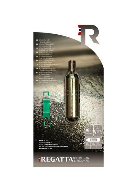 Regatta 24 gr CO2 Cylinder m/Clip HR/UM 24g